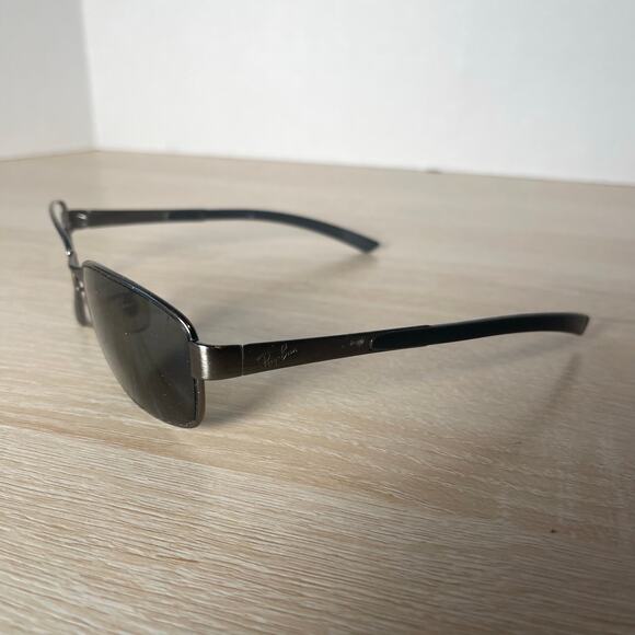 Ray-Ban RB3413 004 Sunglasses Silver Black FRAMES ONLY 59-18 3N Made in Italy - Picture 3 of 9